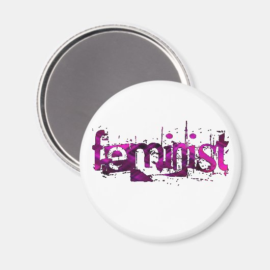 Feministin Magnet (Vorderseite/Rückseite)