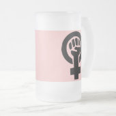 Feministin Mattglas Bierglas (VorderseiteRechts)