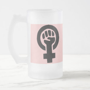 Feministin Mattglas Bierglas