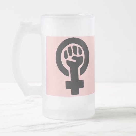 Feministin Mattglas Bierglas (Links)
