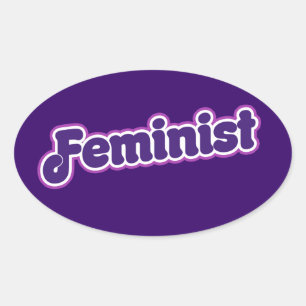 Feministin Ovaler Aufkleber