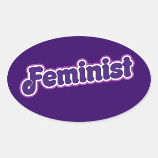 Feministin Ovaler Aufkleber