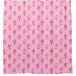 Feministin Pink Duschvorhang