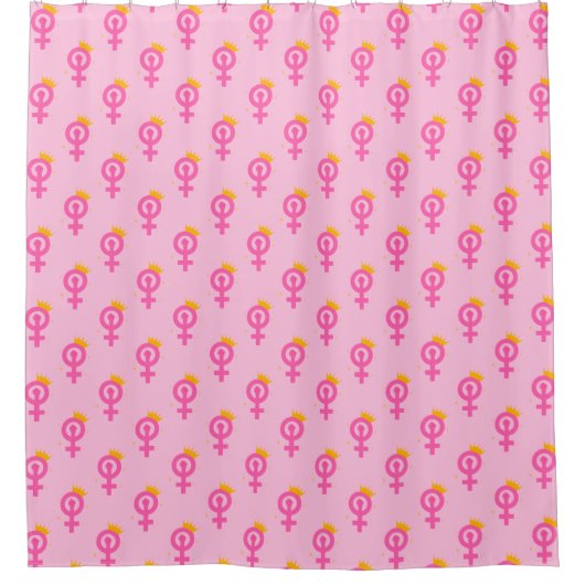 Feministin Pink Duschvorhang (Vorderseite)
