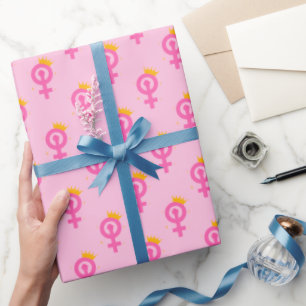 Feministin Pink Geschenkpapier