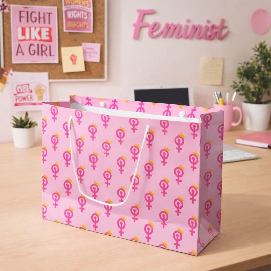 Feministin Pink Große Geschenktüte