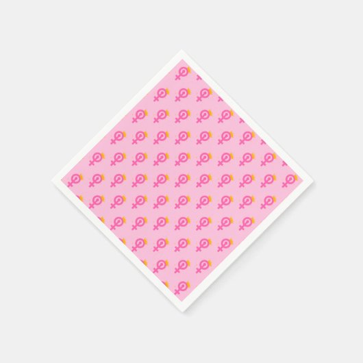 Feministin Pink Serviette (Ecke)