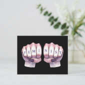 Feministin Postkarte (Stehend Vorderseite)