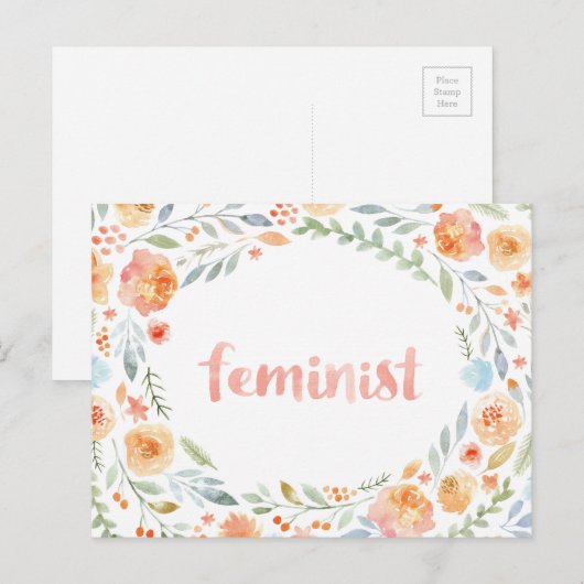 Feministin Postkarte (Vorne/Hinten)