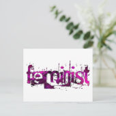 Feministin Postkarte (Stehend Vorderseite)