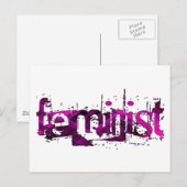 Feministin Postkarte (Vorne/Hinten)
