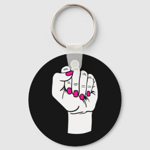 Feministin Power Fist Resist Gleichheit Coole Frau Schlüsselanhänger