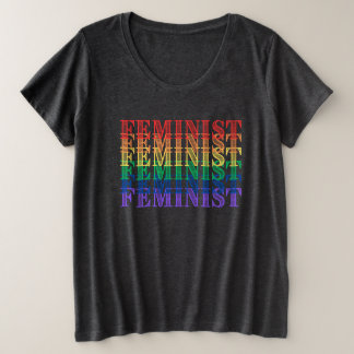 Feministin Pride Große Größe T-Shirt