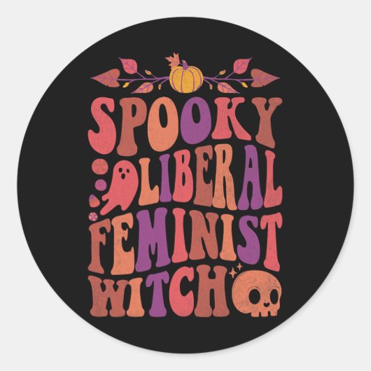 Feministin Runder Aufkleber (Vorderseite)