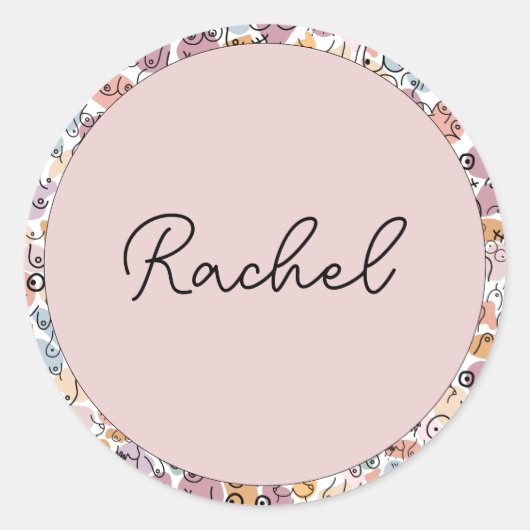 Feministin Runder Aufkleber (Vorderseite)