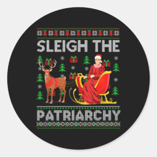 Feministin Ruth Bader Ginsburg Rbg Weihnachtsschli Runder Aufkleber