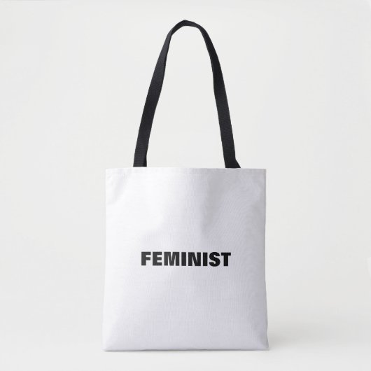 Feministin Schwarz-Weiß-Moderne Tasche (Vorderseite)