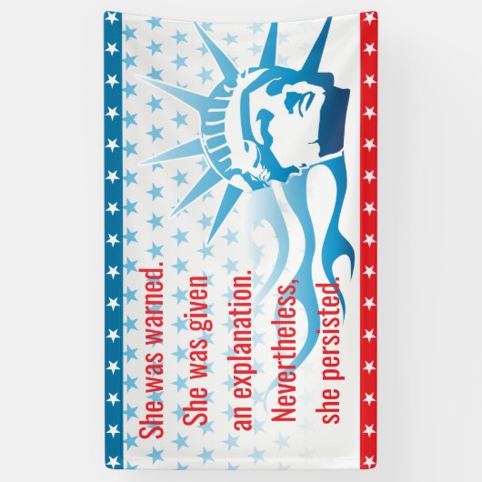 Feministin Sie wurde gewarnt, dass sie fortbesteht Banner (Vertikal)