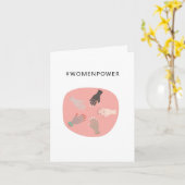 Feministin und Power Karte (Gelbe Blume)