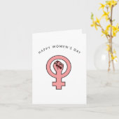 Feministin und Power Karte (Gelbe Blume)