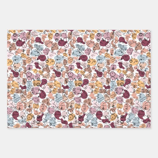 Feministin Verpackungsblätter Geschenkpapier Set (Vorderseite)