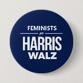 Feministinnen für Harris Walz Button (Vorderseite)