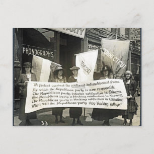 Feministinnen Protest Republikaner, 1920 Postkarte