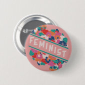Feministisch Button (Vorne & Hinten)