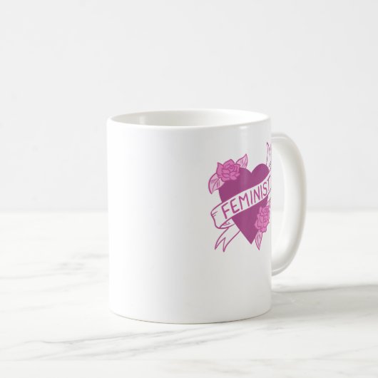 Feministisch Kaffeetasse (VorderseiteRechts)