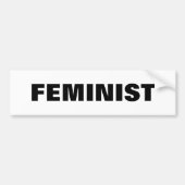 "feministisch" schwarz autoaufkleber (Vorne)
