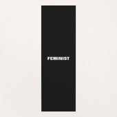 Feministisch Schwarz-weiße solide schlicht modern Yogamatte (Vorderseite)