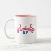 Feministische AF-Tasse Zweifarbige Tasse (Links)