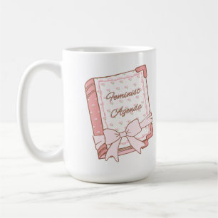 Feministische Agenda Girly Buch Design Süßes Ros Kaffeetasse