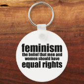 Feministische Definition der Gleichberechtigung vo Schlüsselanhänger (Rückseite)