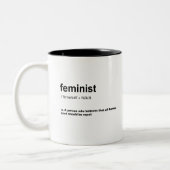 FEMINISTISCHE Definition Zweifarbige Tasse (Links)