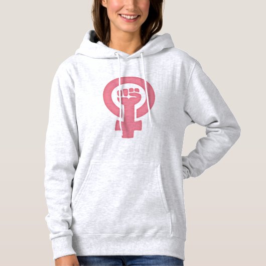 Feministische Faust Hoodie (Vorderseite)