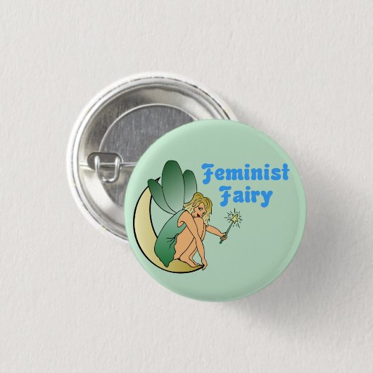 Feministische Fee (Version 1) Button (Vorne & Hinten)