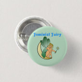 Feministische Fee (Version 2) Button (Vorne & Hinten)