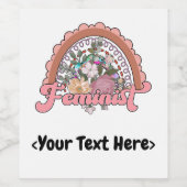 Feministische Flaschenetiketten Weinetikett (Einzelnes Label)