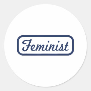 Feministische Frauenpower Vintage T-Shirt Tee Gesc Runder Aufkleber