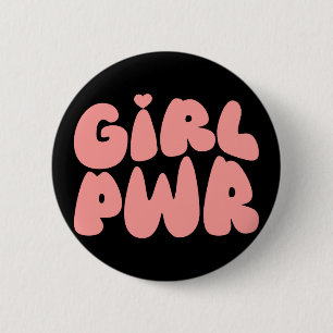 Feministische Girl Power Button