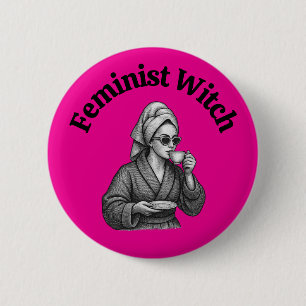 Feministische Hexe Anti Trump Politische Kaffeelie Button