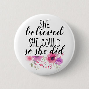 Feministische Inspirationsquelle Button