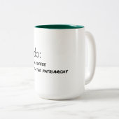 feministische Kaffee-Tasse Zweifarbige Tasse (VorderseiteRechts)