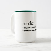 feministische Kaffee-Tasse Zweifarbige Tasse (Vorderseite Links)