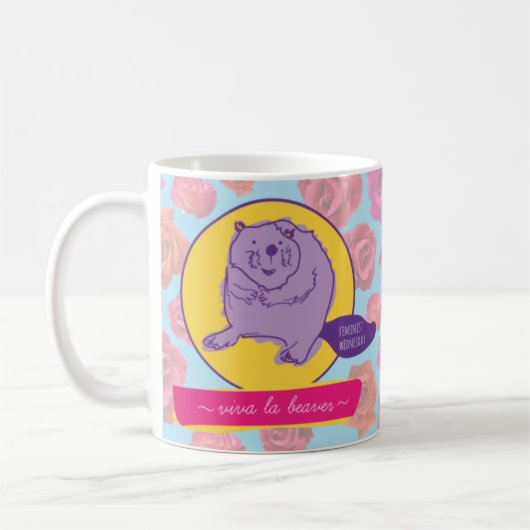 Feministische La-Biber-Tasse Mittwochs Viva Kaffeetasse (Links)