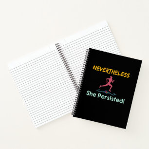 Feministische Läuferin Trotzdem Beharrte Sie Notizblock