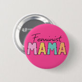 Feministische Mama Button (Vorne & Hinten)