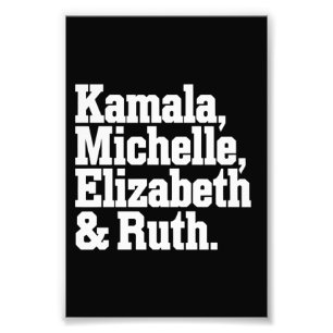 Feministische politische Kamala Michelle Elizabeth Fotodruck