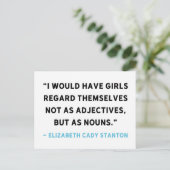 Feministische Postkarten (Stehend Vorderseite)